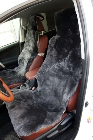 Накидки  короткий ворс серый на силиконе 140х55 2шт    фото 4