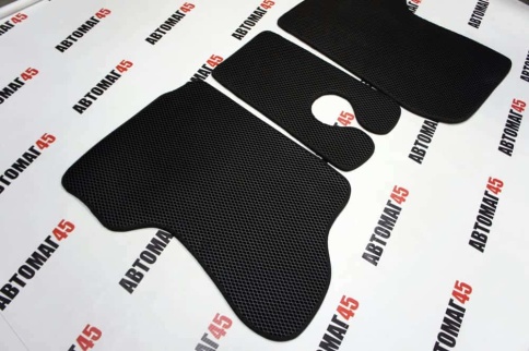 EVA ЭВА  коврики в салон Газель трехместная черные рисунок ромб 3шт    фото 2