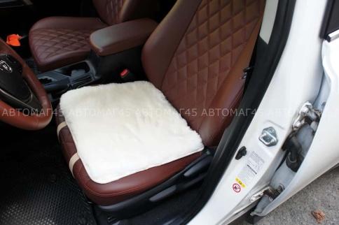 Maximal Накидка  подушка на сиденье короткий ворс белый 50х55см    фото 6