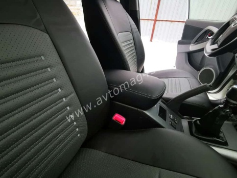 Авточехлы  Toyota RAV4 Тойота Рав4 2006-2012г XA30 экокожа черно-серая    фото 5