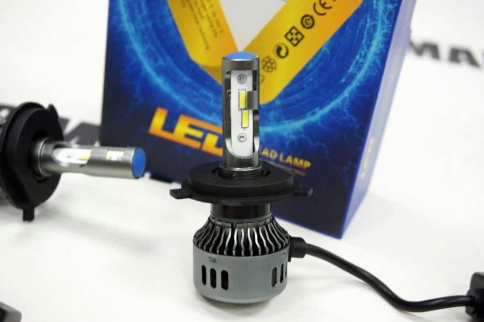 A16 чип CSP LED 2шт H4 12В 25W 5500К 2500Lm гарантия 5мес    фото 3
