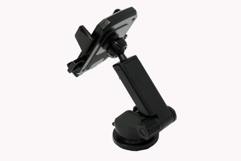 Держатель телефона на лобовое стекло и панель магнитный поворотный черный BH06-10 фото 5