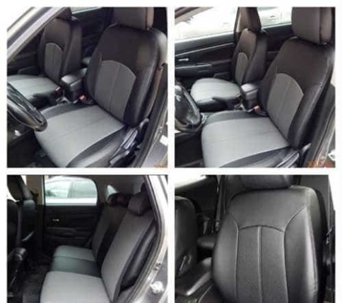 Авточехлы  Nissan Qashqai Ниссан Кашкай J11 2014-2022г экокожа черно-серая    фото 1