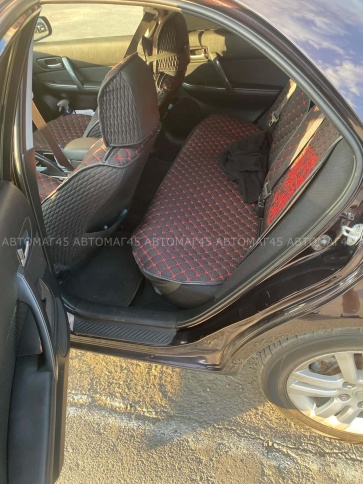 Чехлы  накидки на сиденье серия G лен черный красная нитка комплект 5 шт    фото 13