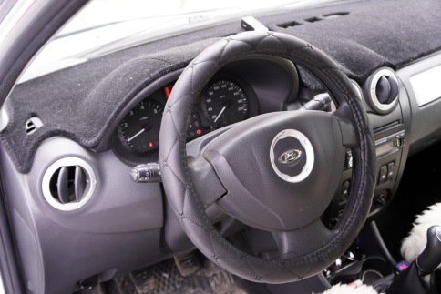 Maximal  оплетка руля экокожа черная ромб черная нитка размер 37-39см C329-BLBL  фото 5