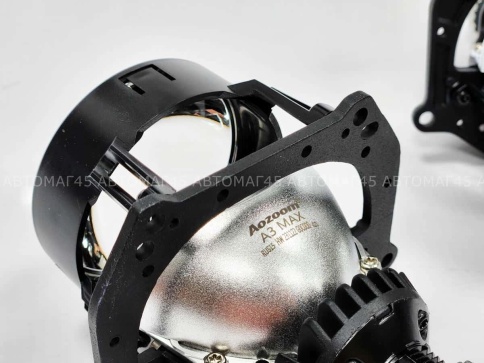 Aozoom  A3 Max 2024 светодиодные Би-Led линзы 2.5" 12V 49W 5500K 4200Lm 1 чип гарантия 12 месяцев    фото 4