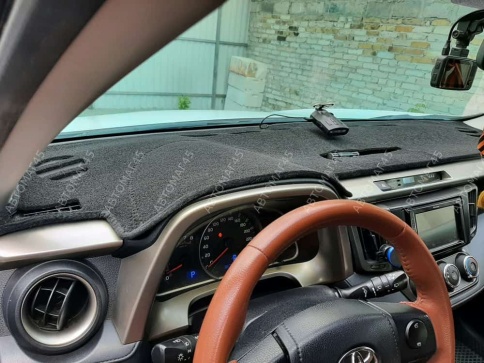 Накидка на панель Toyota RAV4 XA 40 Тойота Рав4 ХА40 2013-2019г карпет  фото 1