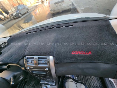 Накидка на панель Toyota Corolla Тойота Королла 2007-2013г кузов 150 карпет с лого  фото 3