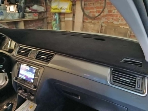 Накидка на панель Skoda Rapid Шкода Рапид 2012-2020г 1 поколение карпет  фото 3