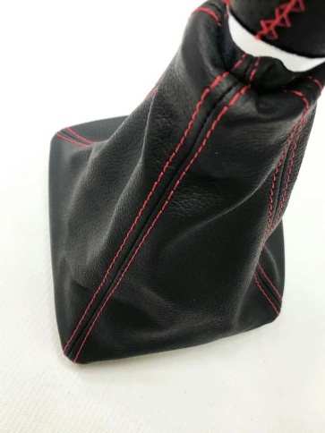 TLT Ручка КПП Lada 2110 2112 хром черный с красной ниткой с пыльником    фото 2