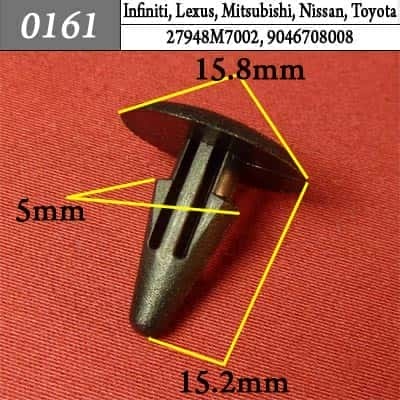 0161 Клипса пистон для Infiniti Lexus Mitsubishi Nissan Toyota  фото 1