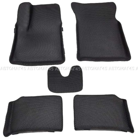 EVA ЭВА 3D коврики в салон Chevrolet Aveo T200 02-08г T250 05-12г черный ромб компл 5шт CITY 3D фото 2
