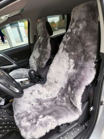 Рус Автотренд  Накидки короткий ворс мутон серый 140x55 на весь салон 5шт    фото 4