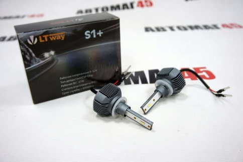 S1+ LTway чип CSP LED 2шт H27 12В 16W 4300К 1800Lm гарантия 4мес     фото 1
