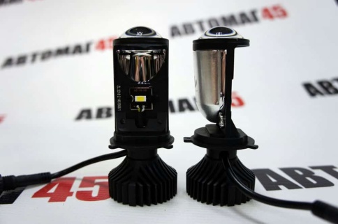 LTway  светодиодные лампы LED линза модуль 2шт H4 12В 30W 5000K 6000Lm с обманкой гар 8мес фото 5