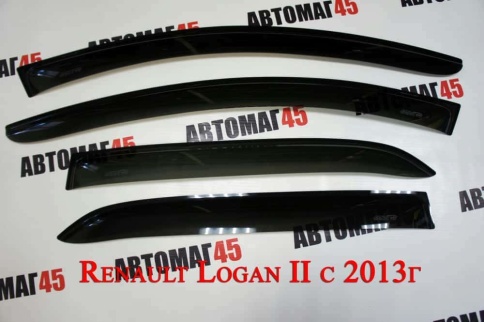 ANVair  дефлекторы окон Renault Logan Логан 2014-2022г Logan Stepway 2018-2022г комплект 4шт фото 2