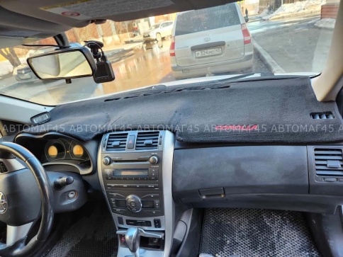 Накидка на панель Toyota Corolla Тойота Королла 2007-2013г кузов 150 карпет с лого  фото 5