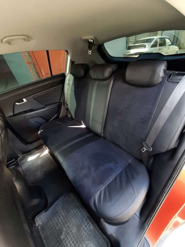 Экстрим  чехлы универсальные экокожа серый алькантара серая комплект    фото 3