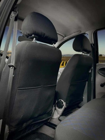 Авточехлы  ВАЗ 2109 2114 2115 Нива пятидверная до 2019г жаккард черный с синей ниткой ромб Барс   фото 3