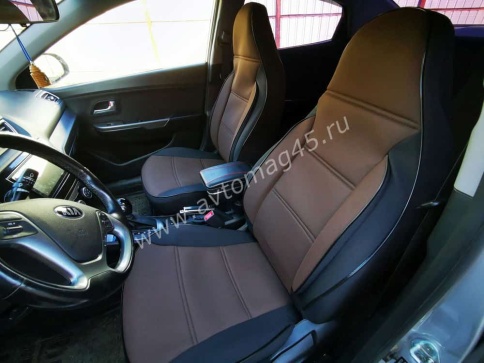 Авточехлы  Kia Rio Киа Рио 2011-2017г Hyundai Solaris 2011-2017г жаккард    фото 1