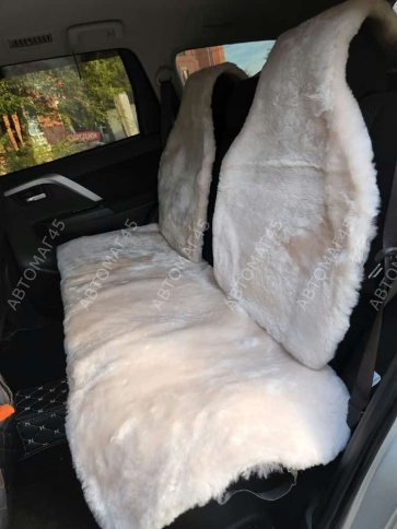 Рус Автотренд  Накидки короткий ворс мутон бежевый 140x55 на весь салон 5шт    фото 4
