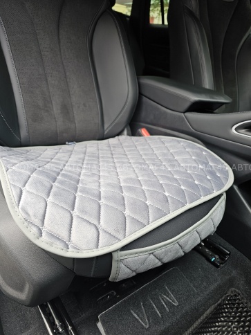 Maximal  Накидка на сиденье велюр серый с язычком 55 x 50 см 1шт    фото 3