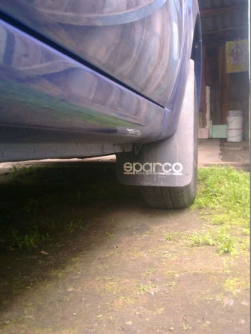 Azard Sparco  брызговики универсальные спортивные пластиковые 40х23 см малые черные 4шт    фото 6