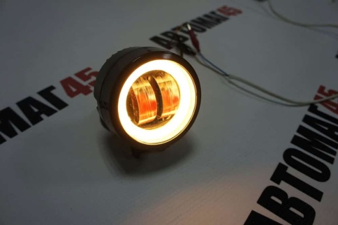 C2R Светодиодная  фара дальний свет круг 2 диода + дхо d=70мм 12-32V 1шт гарантия 1 мес    фото 8