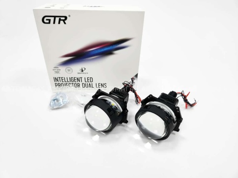 GTR HL-5 светодиодные Би-Led линзы 3.0" 12V 50W 5500K 4200Lm 1 чип гарантия 12 месяцев  фото 2