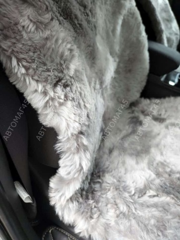 Рус Автотренд  Накидки короткий ворс мутон серый 140x55 2шт    фото 6