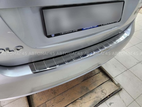 VAD Накладка  на задний бампер Volkswagen Polo Фольцваген Поло седан 2010-2020г нержавейка    фото 5