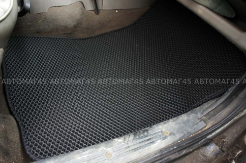 EVA ЭВА  коврики в салон Лада Kalina Granta Datsun On-do Mi-do черные рисунок ромб компл 5шт фото 4