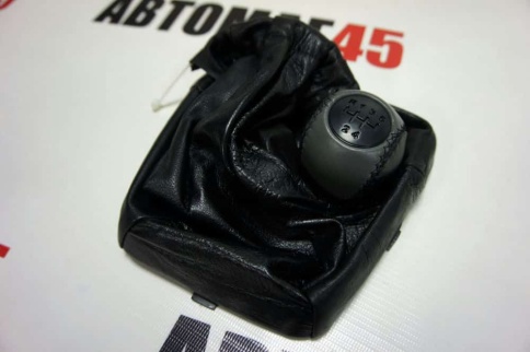 Azard  Ручка КПП с чехлом Лада Kalina Калина экокожа черно-серая    фото 5