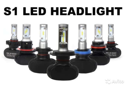 S1  чип CSP LED 2шт H11 12В 18W 6000К 2000Lm гарантия 1мес    фото 2