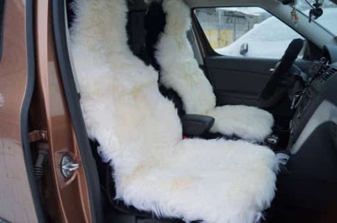 PSV Jolly Extra Накидки на сиденье длинный ворс белый 140x50 комплект 5шт    фото 3