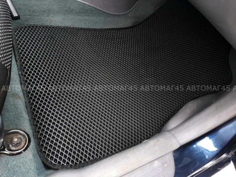 EVA ЭВА  коврики в салон Hyundai Accent 1999-2012г черные рисунок ромб комплект 5шт    фото 4