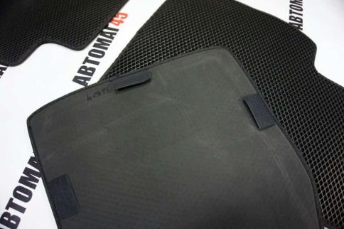 EVA ЭВА  коврики в салон Chery Tiggo 4 c 2017г черные рисунок ромб  комплект 4шт    фото 3