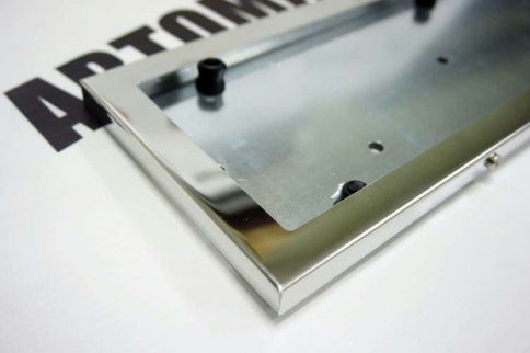 Sal-man рамка номерного знака нержавейка хром    фото 6