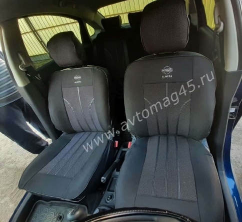 Авточехлы  Nissan Almera Ниссан Альмера 2013-2019г 2/3 жаккард    фото 7