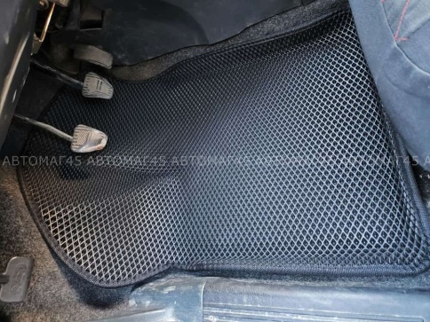 EVA ЭВА 3D коврики в салон ВАЗ 2109 2114 2115 черный рисунок ромб комплект 5шт    фото 3