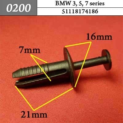 0200 Клипса пистон для BMW 3,5,7 series фото 1