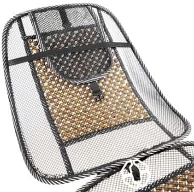 Skyway  накидка на сиденье шариковый массажер 132х50см черный светлое дерево    фото 2