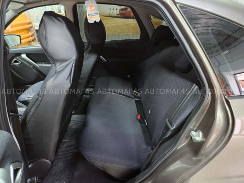 Авточехлы  Лада Granta Гранта до 08.2018г 1/1 2/3 жаккард синий    фото 12