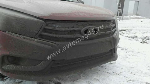 Зимняя заглушка радиатора Lada Vesta Веста Седан верхняя и нижняя    фото 2