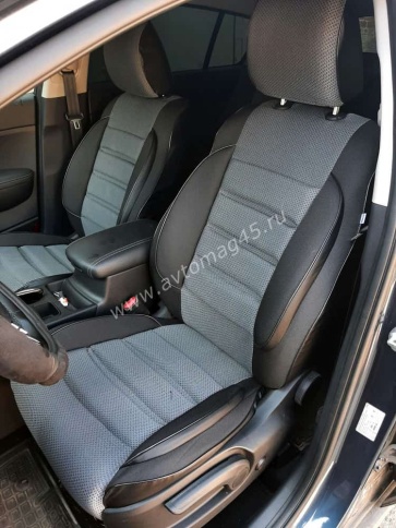 Авточехлы  Kia Sportage Киа Спортаж 2016-10.2022г 4пок Hyundai Tucson 3 16-21г жаккард чер-сер Ижевс фото 1