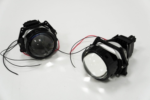 TEMPGOR EK15 светодиодные Би-Led линзы 3.0" 12V 50/60W 6000K 5600Lm 2 чипа 2шт гарантия 12 месяцев   фото 6