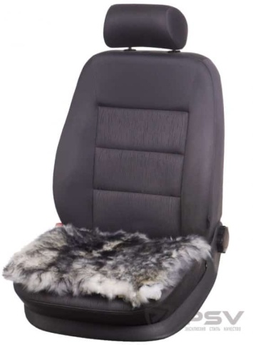 PSV Extra Накидка подушка на сиденье длинный ворс палевый 45х45см    фото 1