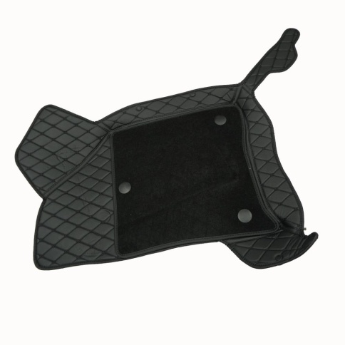 C2R Коврики 5D экокожа Lada Vesta Лада Веста черный с черной ниткой+ворс комплект фото 3