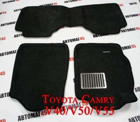 Euromat  коврики в салон 3D ворс Toyota Camry  V40 06-11г V50 V55 11-18г комплект серый    фото 1