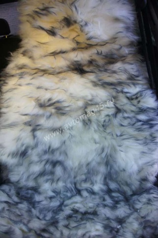 Накидка  длинный ворс пепельный на коже 140х55см 1шт  фото 6